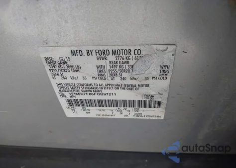 2015 Ford Explorer Limited from USA, damaged, VIN 1FM5K7F86FGB97211
